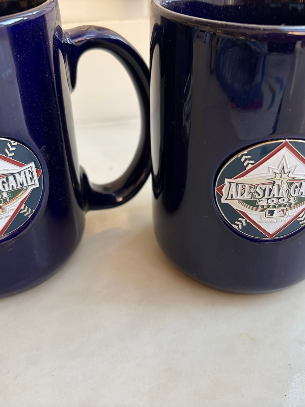 All-Star Game 2001 Navy Ceramic Coffee Mug - Set of 2